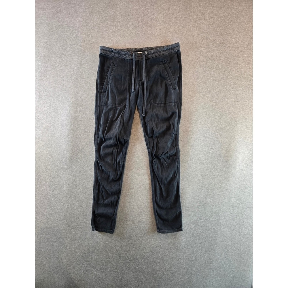 James Perse Soft Drape Pant Women 0 Black WKL1490 Cotton Modal Jogger Minimalist